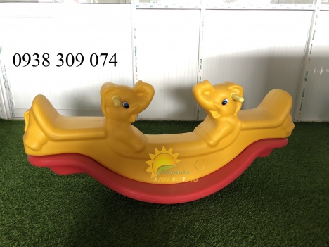 Bập bênh nhựa đôi nhập khẩu dành cho bé