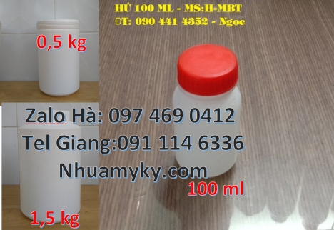 Hũ nhựa pet 50gr, hũ nhựa pet 50 gram hũ 200g đựng tinh bột nghệ hũ nhựa 200 gram duy tân hũ nhựa