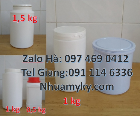Hũ nhựa pet 50gr, hũ nhựa pet 50 gram hũ 200g đựng tinh bột nghệ hũ nhựa 200 gram duy tân hũ nhựa