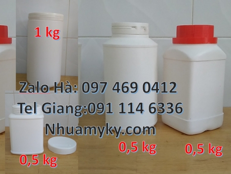 Hũ nhựa pet 50gr, hũ nhựa pet 50 gram hũ 200g đựng tinh bột nghệ hũ nhựa 200 gram duy tân hũ nhựa