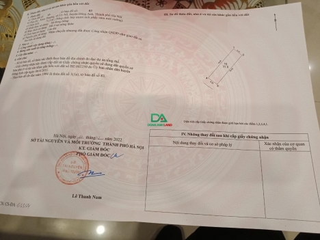 Bán đất xóm Thượng Uy Nỗ Đông Anh 71.5m Đường thông Ô tô vào sát bìa