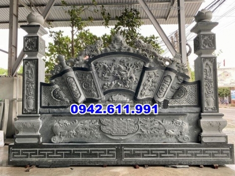 Bán + 46 mẫu bức bình phong đá từ đường tại bắc ninh