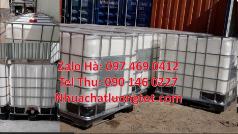 bồn nhựa vuông 1000 lít đựng phân bón, Thùng ibc 1000l có khung thép, Tank IBC đựng thực phẩm, Thùng