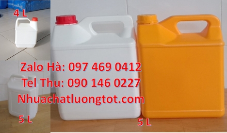can 4l vòi nhấn đựng phẩm màu, Can hdpe giá rẻ, Can 0.5l, can 2l có quay, can 5l vòi ấn, can 10l dày