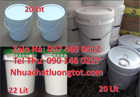 thùng nhựa 3.8l đựng phân bón, xô nhựa 18l đựng gạo Nơi bán Vỏ thùng 10 lít, Vỏ thùng nhựa 18