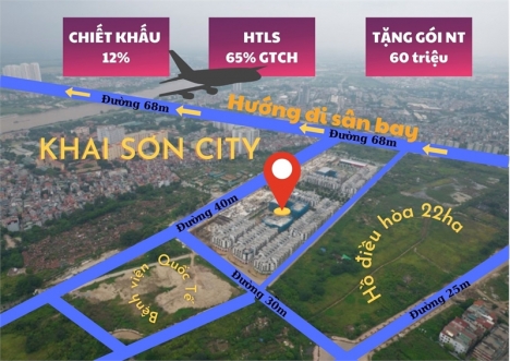 CĂN CAO CẤP QUẬN LONG BIÊN - QUY MÔ 180HA ĐẦY ĐỦ TIỆN ÍCH - LIỀN KỀ PHỐ CỔ - KHAI SƠN CITY