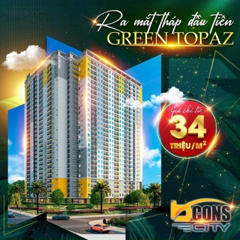 Sở hữu ngay căn hộ Bcons City - Green Topaz 2PN 2WC chỉ từ 350 triệu