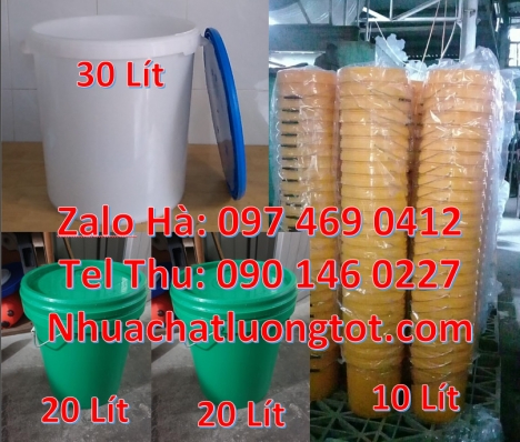thùng nhựa 3.8l đựng phân bón, xô nhựa 18l đựng gạo Nơi bán Vỏ thùng 10 lít, Vỏ thùng nhựa 18