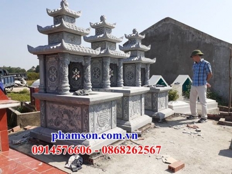 0015# mộ ba mái bằng đá tại bến tre