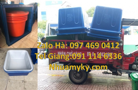 Thùng nhựa dung tích lớn, Thùng nhựa tròn 2000 lít, thùng nhựa tròn 1500 lít, thùng chữ nhật