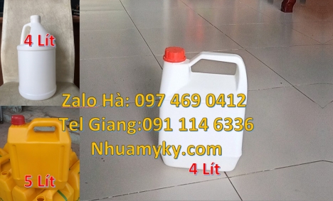 can 1l vuông Can đựng hóa chất, Can 2l đựng nước xả vải, can 0.5l đựng phân bón, Can 1 l hdpe đựng h