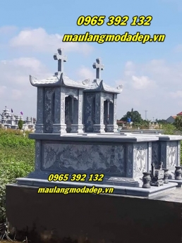 Công trình lăng mộ đá công giáo hoa văn tinh xảo tại Thái Nguyên