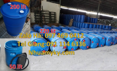 Thùng phi đai kiềng sắt, Thùng phuy nhựa 200 lít, Thùng phuy nhựa 120 lít, thùng phi nắp hở, Thùng P