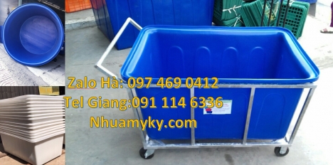 Thùng nhựa dung tích lớn, Thùng nhựa tròn 2000 lít, thùng nhựa tròn 1500 lít, thùng chữ nhật