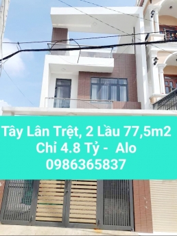 166HBT - GẦN CẦU VƯỢT HƯƠNG LỘ 2, Ô TÔ VÀO NHÀ NHÀ - KHU DÂN CƯ  MỚI TOÀN NHÀ CAO TẦNG - GẦN BỆNH