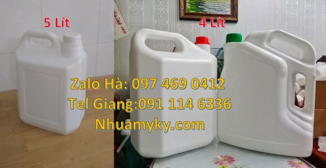 can 1l vuông Can đựng hóa chất, Can 2l đựng nước xả vải, can 0.5l đựng phân bón, Can 1 l hdpe đựng h