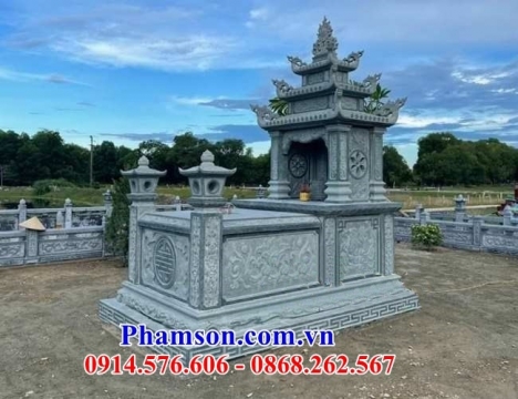 0015# mộ ba mái bằng đá tại bến tre