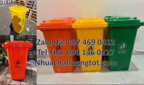 thùng nhựa 120l đựng rác, Thùng rác 240l composite Thùng rác công nghiệp 120 lít 240 lít 60 lít