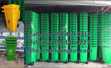 thùng nhựa 120l đựng rác, Thùng rác 240l composite Thùng rác công nghiệp 120 lít 240 lít 60 lít