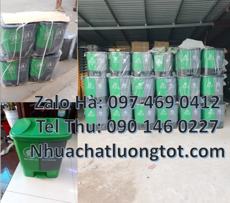 Thùng rác nhựa duy tân thùng rác 120l 240l Thùng rác 2 ngăn nắp lật, Thùng rác 3 ngăn bập bênh, Th