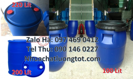 Phuy nhựa 120 lít, Phuy nhựa 150 lít nắp mở Giá bán thùng phi nhựa 30l Thùng phi nhựa 200l Thùng p