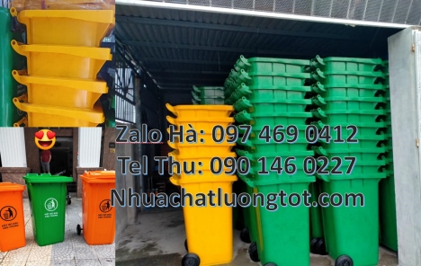 thùng nhựa 120l đựng rác, Thùng rác 240l composite Thùng rác công nghiệp 120 lít 240 lít 60 lít