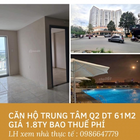 Căn hộ ở ngay 58m2 2PN, HQC Bình Trưng Đông, Quận 2, Chỉ 1.850 tỷ bao thuế phí. Sổ Hồng Lâu Dài