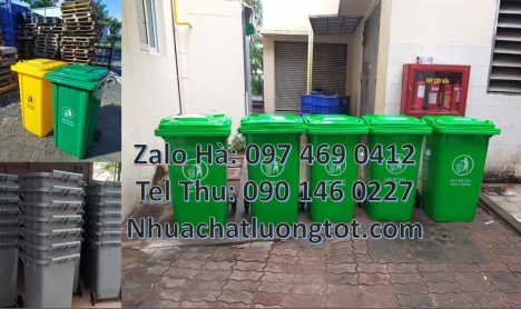 thùng nhựa 120l đựng rác, Thùng rác 240l composite Thùng rác công nghiệp 120 lít 240 lít 60 lít