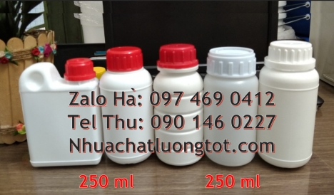 Chai 250 ml đựng thuốc sâu, chai 250 ml đựng mẫu thử, Chai nhựa 30 ml trắng đục, chai nhựa 30 ml, ch