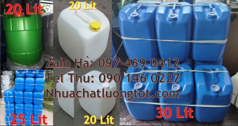 can nhựa 30 lít đựng thực phẩm can nhựa 5 lít trong can 18l đựng mật mía can nhựa giá rẻ, can dẹp