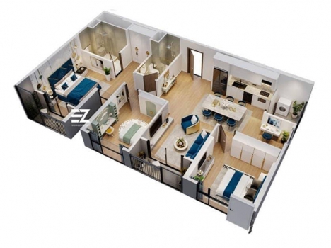 MỞ BÁN THE ZURICH MIỄN PHÍ 5 NĂM DỊCH VỤ - CĂN 3PN 115M2 RỘNG NHẤT DỰ ÁN CHỈ VỚI 10% LH