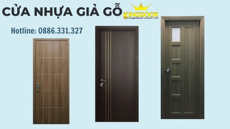 Mẫu cửa nhựa giả gỗ đẹp - Cửa nhựa toilet