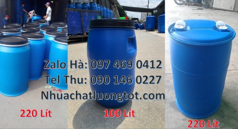 Phuy nhựa 120 lít, Phuy nhựa 150 lít nắp mở Giá bán thùng phi nhựa 30l Thùng phi nhựa 200l Thùng p
