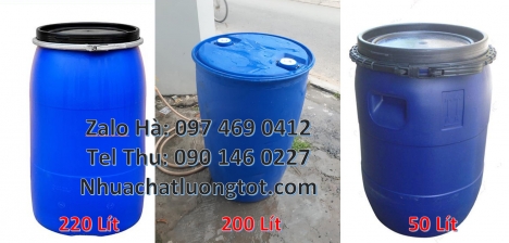 Phuy nhựa 120 lít, Phuy nhựa 150 lít nắp mở Giá bán thùng phi nhựa 30l Thùng phi nhựa 200l Thùng p
