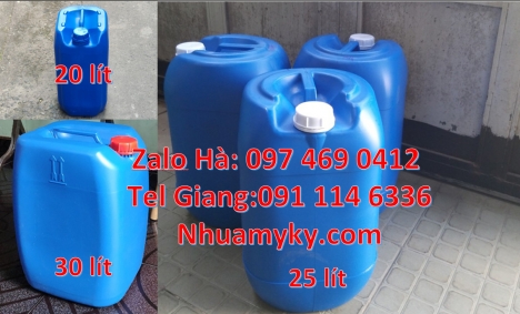 Can 25l đựng phân bón, can nhựa giá rẻ hcm, can dẹp 30 đựng nông dược, can 30l vuông xanh, can 25l x