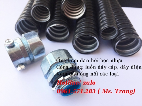 Ống ruột gà lõi thép bọc nhựa phi ½