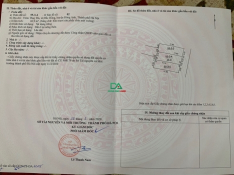 Bán đất Đông Anh gần cầu Nhật Tân ngõ thông ô tô đỗ cửa nhỉnh giá 1.3 tỷ