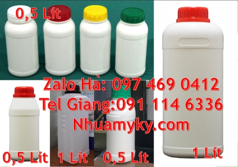 chai nhựa đựng thuốc thủy sản, chai nhựa đựng nông dược chai nhựa nắp garanti Chai nhựa giá sỉ