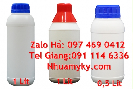chai nhựa đựng thuốc thủy sản, chai nhựa đựng nông dược chai nhựa nắp garanti Chai nhựa giá sỉ