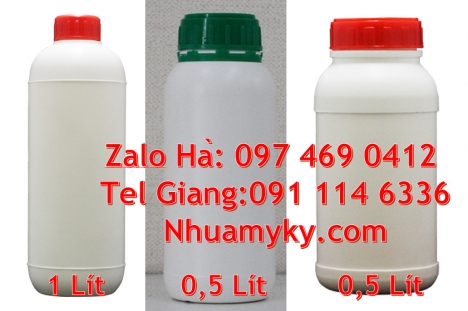 chai nhựa đựng thuốc thủy sản, chai nhựa đựng nông dược chai nhựa nắp garanti Chai nhựa giá sỉ