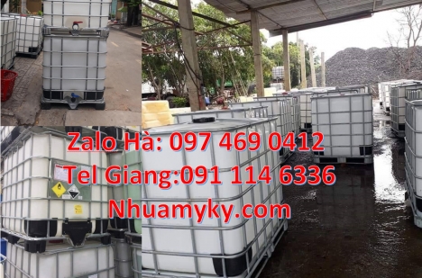 Thùng ibc 1000l có khung thép, Tank IBC đựng thực phẩm Thùng nhựa ibc 1000 Lít đựng hóa chất Tank
