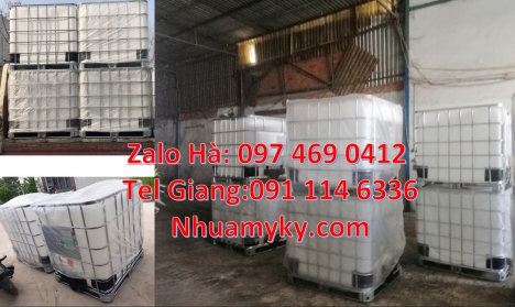 Thùng ibc 1000l có khung thép, Tank IBC đựng thực phẩm Thùng nhựa ibc 1000 Lít đựng hóa chất Tank