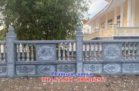 23+tường bao đền miếu bằng đá đẹp yên bái