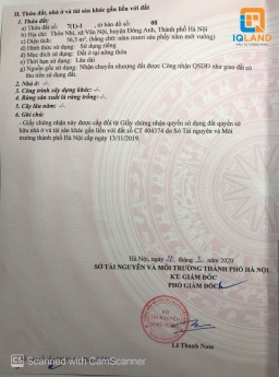 Cần Tiền Bán Nhanh mảnh Đất  56,5m tại Xóm Nhì Vân  Nội Đông Anh 
- Giá Công Khai 2 tỷ 100
