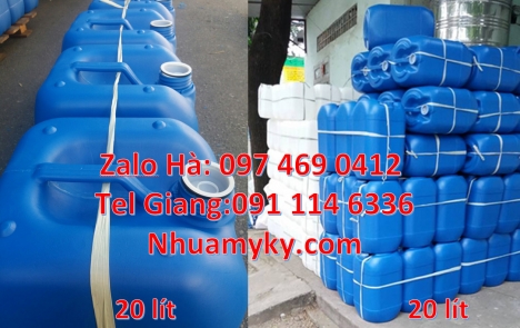 Can 25l đựng phân bón, can nhựa giá rẻ hcm, can dẹp 30 đựng nông dược, can 30l vuông xanh, can 25l x