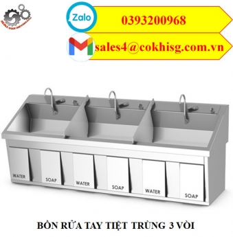 Bồn rửa tay y tế inox 2 vòi