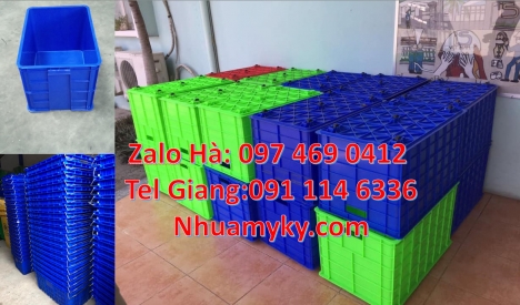 thùng nhựa đặc, thùng nhựa, rổ nhựa chất lượng giá rẻ hcm sóng nhựa đặc Bán giỏ nhựa 5 bánh xe thù