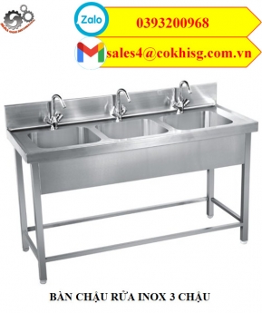 Bồn rửa tay y tế inox 2 vòi