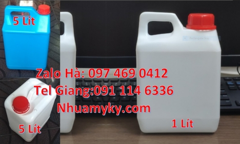 can hdpe, Can 1 lít, can 1l hdpe vuông Can 1l đưng sữa tươi, can dẹp 0.5L đựng hóa chất, can nhựa 2L