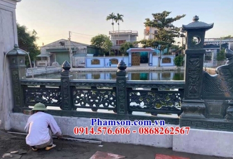 23+tường bao đền miếu bằng đá đẹp yên bái